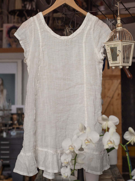 Baby Jane Tunic Cap, Linen Gauze – Heart's Desire Clothing