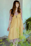 Mustard pinafore Dress Arminda Pinafore in Linen