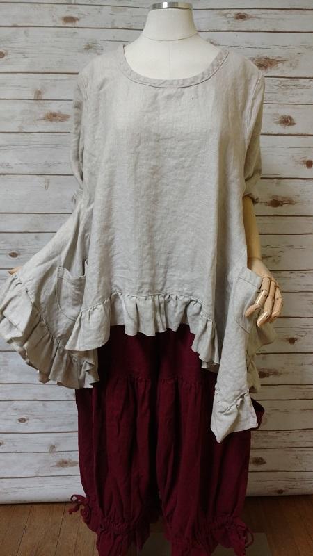 Butterfly Top Long, Linen