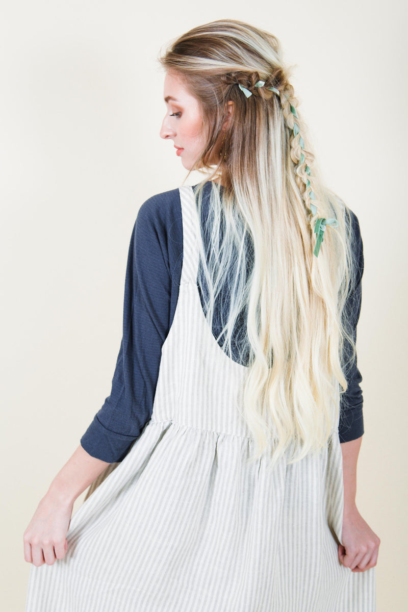 Lagenlook Linen Dress Pinafore Arminda Pinafore in Linen