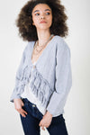 Ruffle Jacket in Linen, USA