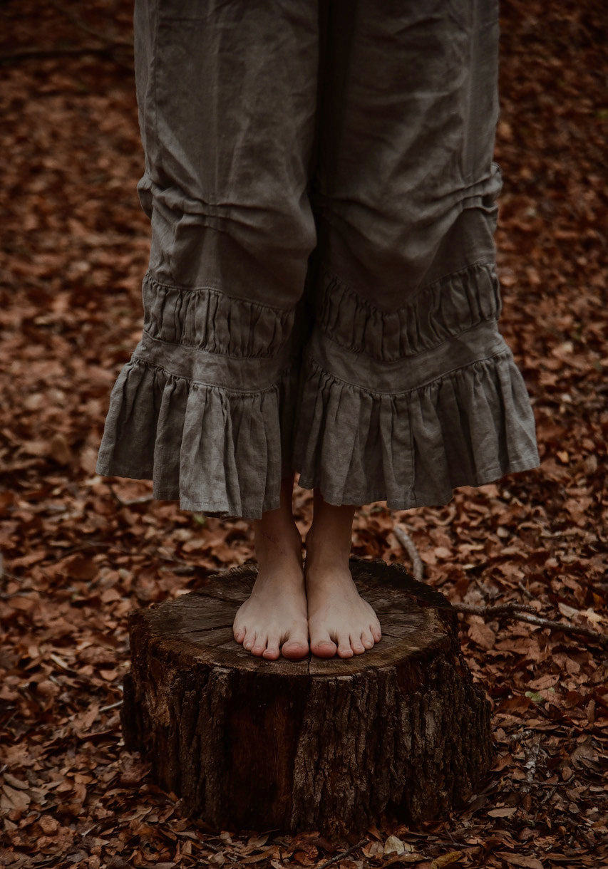 Boho ruffled linen pants Colette Pant, Linen