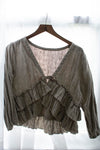 Ruffle Jacket in Linen, USA