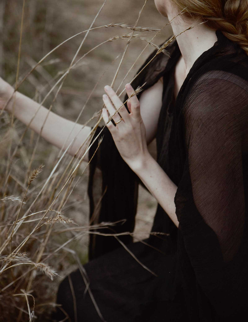 Wrap Scarf Crinkle Silk Chiffon