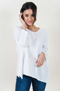 Crop Simple Tee in Linen, USA