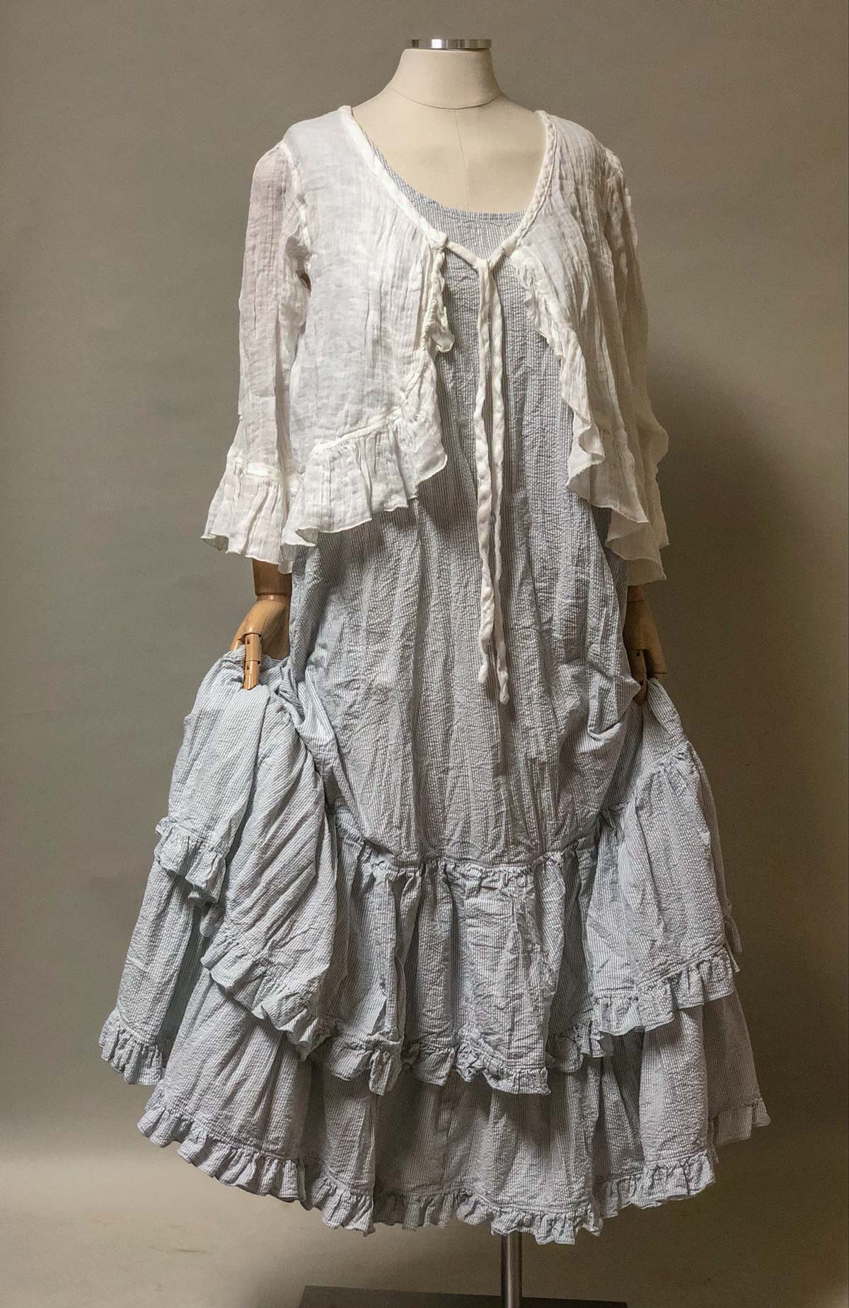 Victorian Over Jacket in Linen Gauze