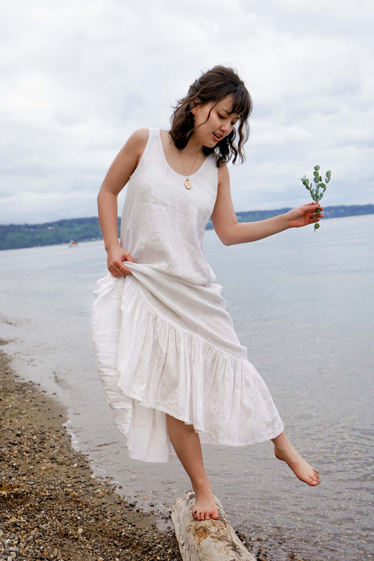 Linen Slip in Medium Weight, USA White / L Linen Slip in Medium Weight, USA White / L